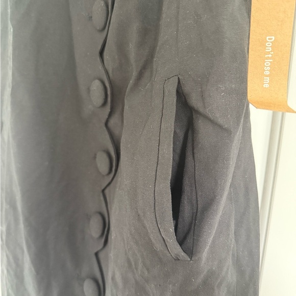 kourt Jasen Linen Blend Mini Dress - Size M - Black - NWT - Picture 9 of 11